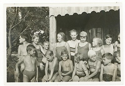 Boy Cute Girls and Boys Swimsuit Swimwear Vintage Circa 1930