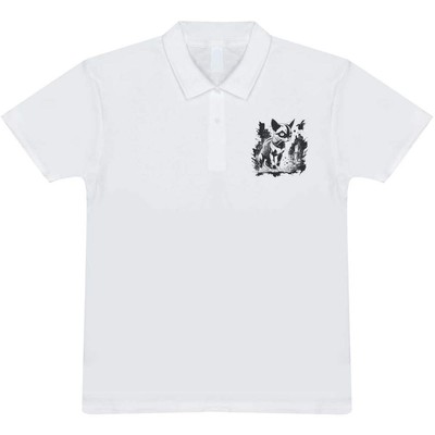 'Electro Cat In Cyber Punk City' Adult Polo Shirt / T-Shirt (PL043632)