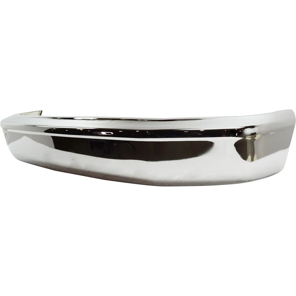 Front Bumper For 1992-1996 Ford F-150 F-250 Bronco Chrome Steel Standard Type - Image 3 of 4