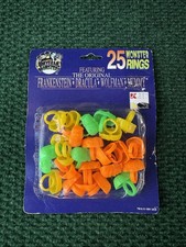 UNIVERSAL MONSTERS 25 FINGER RINGS FRANKENSTEIN DRACULA MUMMY WOLFMAN '91 NOS