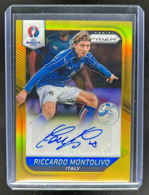 2016 Prizm UEFA Euro Riccardo Montolivo Signatures Gold Prizms Auto #4/10 Italy