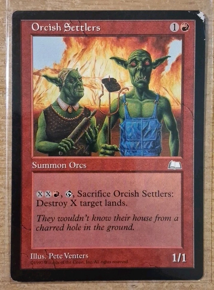 1997 MAGIC THE GATHERING WEATHERLIGHT ORCISH SETTLERS TD25 