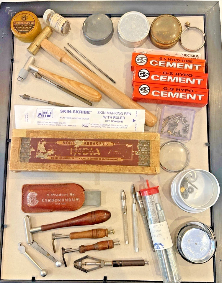 Lote de herramientas de movimiento vintage de relojero Howard Elgin Waltham - ¡RARO! Foto 2 de 4