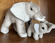 ELEPHANT PLUSH STUFFED ANIMAL | WILD REPUBLIC | MOM AND BABY ELEPHANT