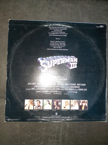 Superman 3 Movie Music Vinyl Record LP. Tested. Working. Excellent Condition. - Picture 2 of 2