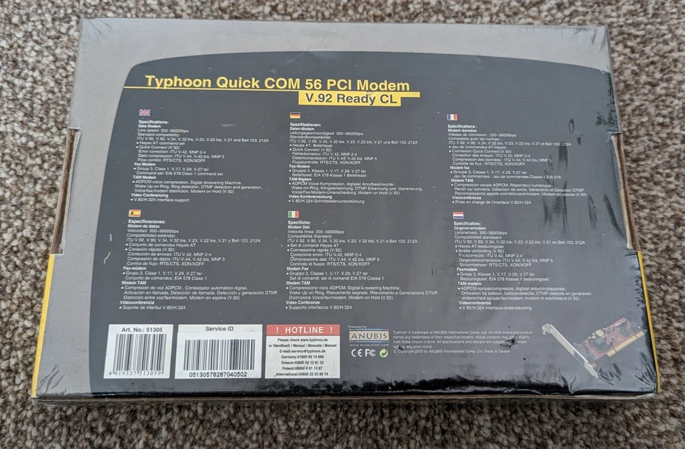 New Typhoon Quick COM 56 56k PCI Modem - V.92 - Image 2 of 3