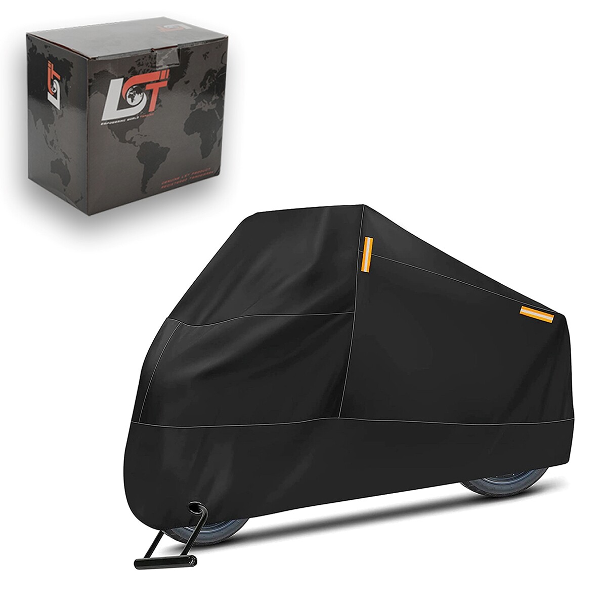 Outdoor Motorcycle Full Garage Waterproof Cover Black XXL