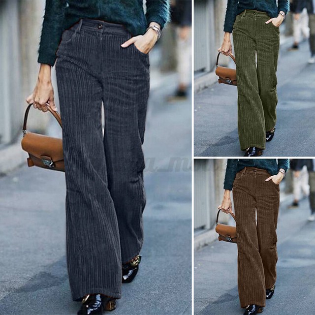 plus size corduroy pants flare