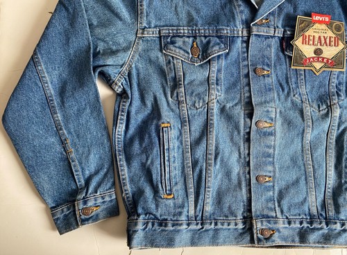 Vintage NOS Levi Strauss Blue Denim Jacket Patch Levi's Jeans Red Tab NWT USA B - Picture 5 of 7