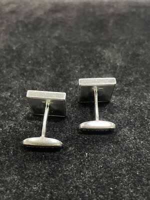 Bulgari 925 Sterling Silver & Black Onyx Square Cufflinks | eBay
