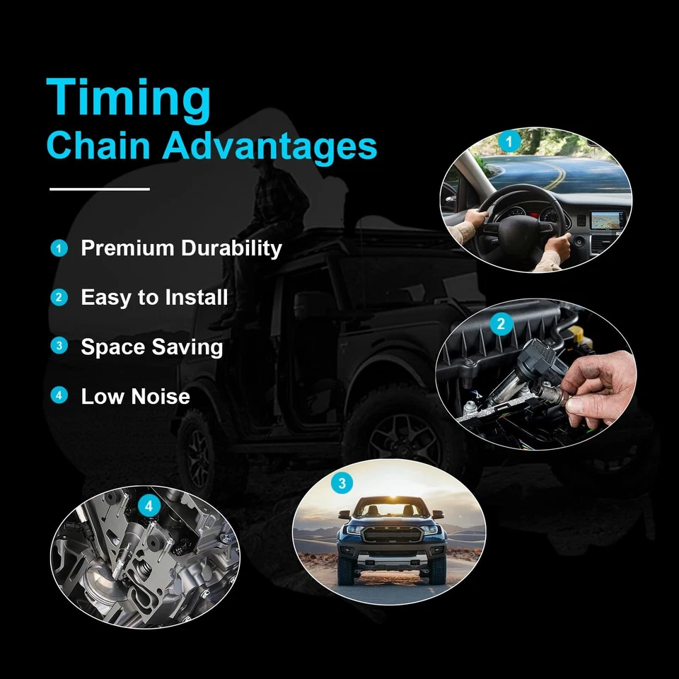 Kit de cadena de distribución con bomba de agua de aceite VVT para Ford Explorer Edge Lincoln 3.5 3.7 V6 Foto 4 de 4