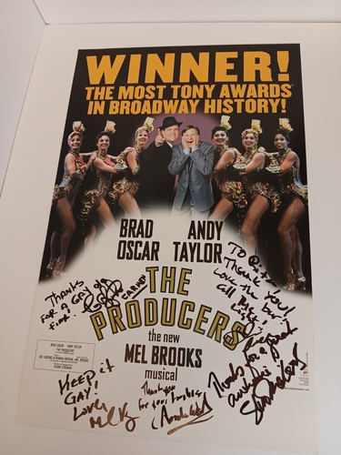 The Producers The New Mel Brooks Musical Signed Poster 22"x 14" - Picture 1 of 4