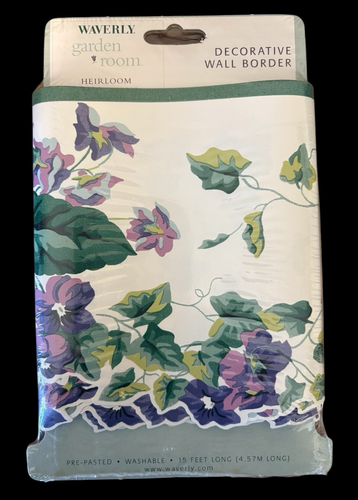 Waverly Garden Room Sweet Violets Wallpaper Border 1 Flatpack 6-7/8" h x 15'