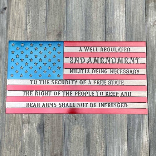 2nd Amendment Metal Sign 12″×18″ | Patriotic Wall Décor USA Steel 2nd Amendment Metal Sign 12″×18″ | Patriotic Wall Décor USA Steel