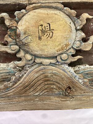 Huge Antique Chinese Temple Carved Wood Architectural Beam Huge Antique Chinese Temple Carved Wood Architectural Beam