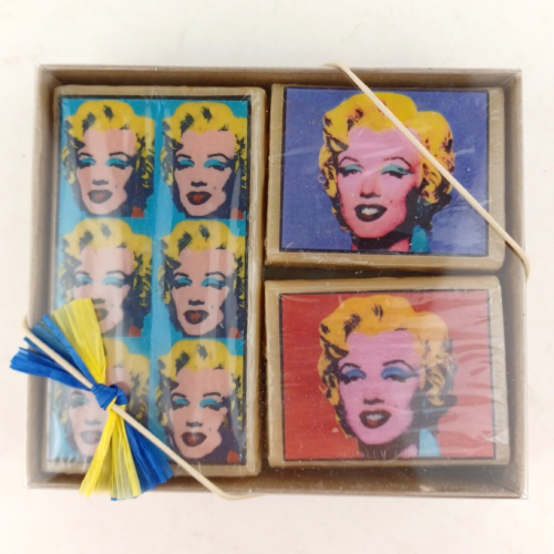 VTG Andy Warhol Marilyn Monroe Soap Set 3 Bars New Old Stock Masterpiece USA - Picture 1 of 6