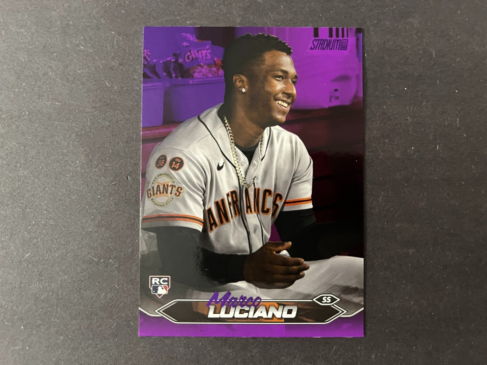 2024 Topps Stadium Club 224 Marco Luciano RC Purple Foil /75 San Francisco Giant