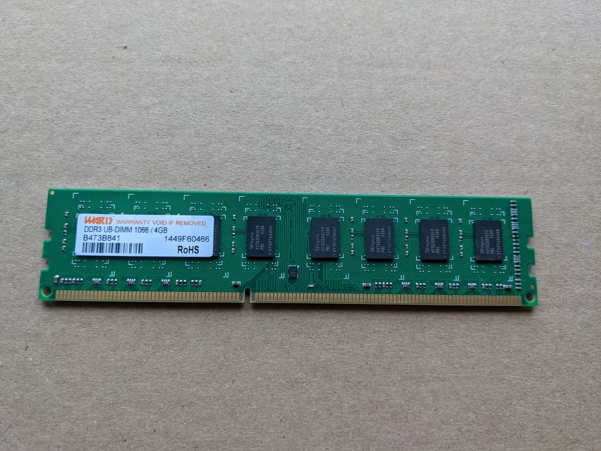 WARIS 4GB DDR3 UB DIMM 1066 4GB Memory RAM eBay