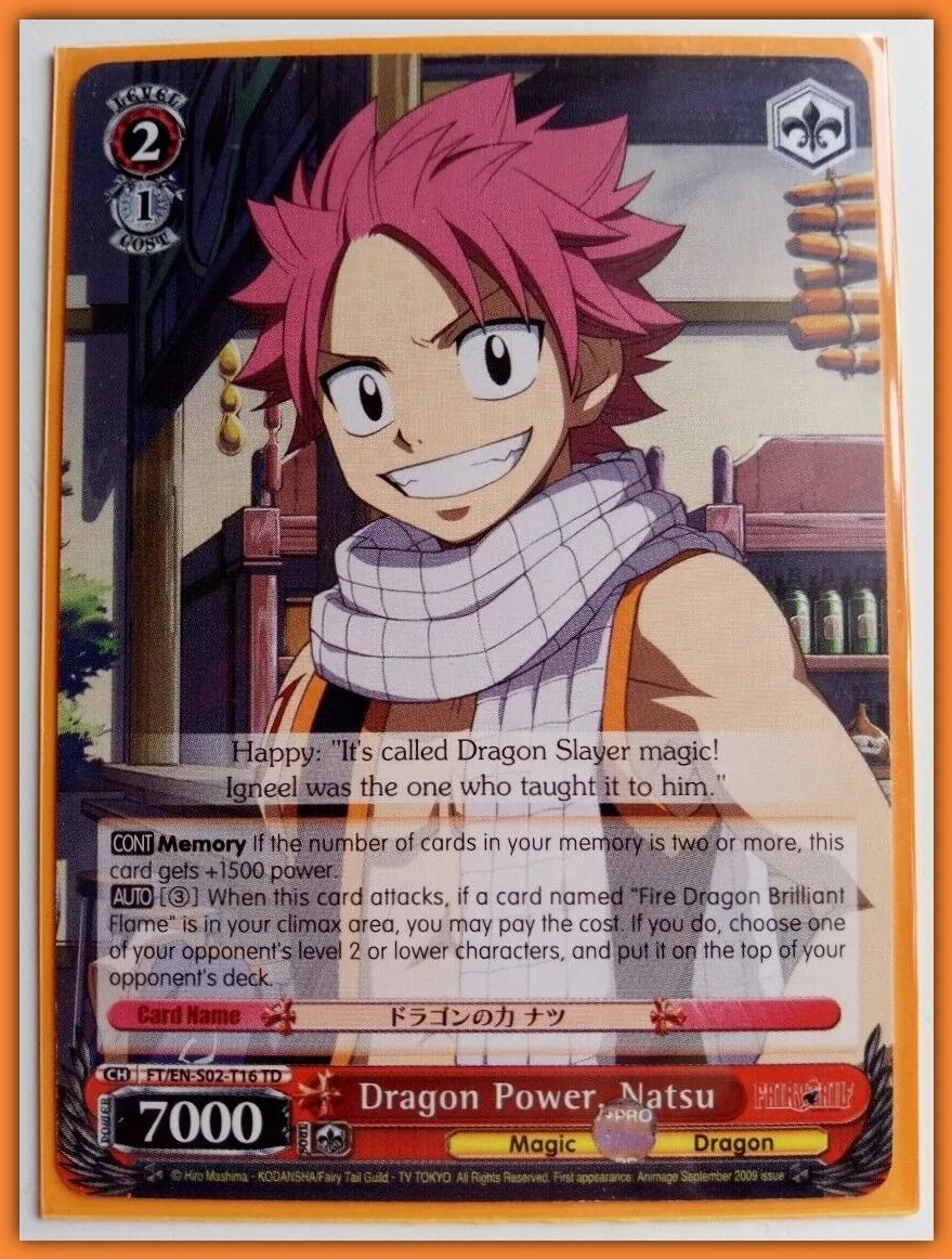 Weiss Schwarz/Fairy Tail Extra Pack]Natsu, Dragon Force FT/SE10-26 R