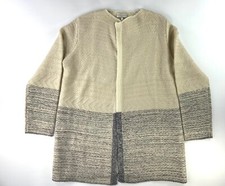 Lucky Brand NWT Womens Open Front Long Cardigan Small Ivory Wool Blend