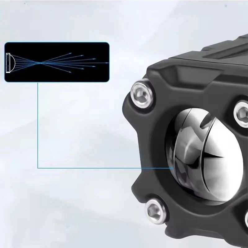 摩托车LED聚光灯前大灯雾灯双色SUV越野摩托车通用型 - 图片5/15