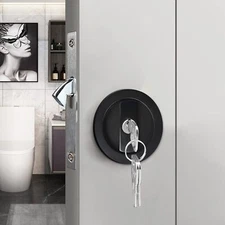 CCJH Invisible Sliding Barn Wood Door Pocket Door Handle Lock with Key Diam2.95"