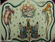 5pgs TATTOO FLASH Old School COLOR traditional American women xxx nude nsfw art