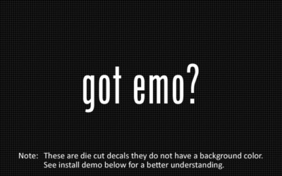 (2x) got emo? Sticker Die Cut Decal vinyl