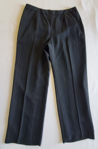 Suit Studio Hosenanzug Damen 10 P schwarz rosa Nadelstreifen gefüttert Polyester - Bild 2 von 11