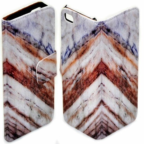 For LG Series - Marble Texture Theme Print Wallet Mobile Phone Case Cover (2) - Picture 4 of 17