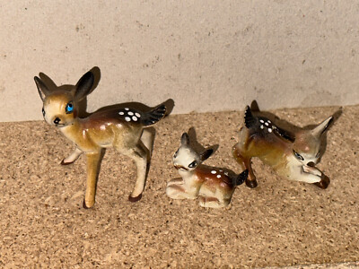 Altfiguren Tierfamilien 70 er Jahre  Reh - Familie Original