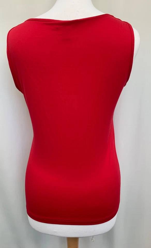 Sleeveless Top H&M size L Red V Neck Nylon Blend womens - Image 2 of 4