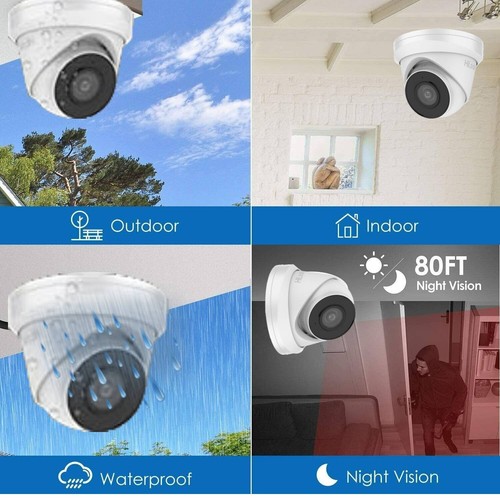 8MP HIKVISION AUDIO CCTV SYSTEM IP POE NVR 4K 5MP CAMERA MIC NIGHT VISION KIT - Picture 5 of 28