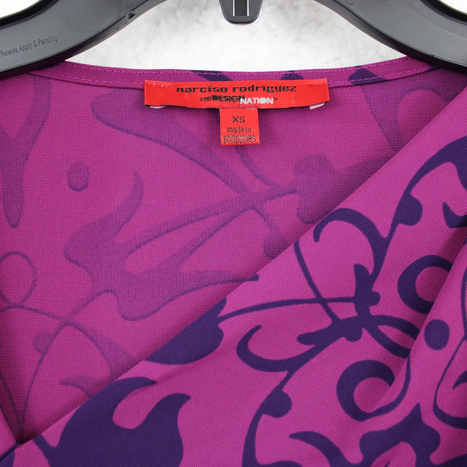 Narciso Rodriguez Design Nation Stretch Knit Top Blouse Women's Size XS Purple - Image 2 of 4