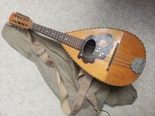 Very old nice mandolin with floral inlays. Needs repair...