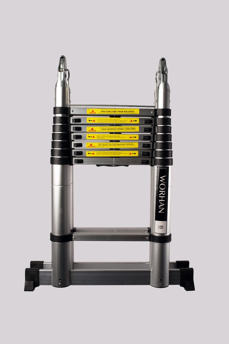LARS360 Scala Multifunzione In Alluminio 6 In 1 – 4x4 Gradini, Pieghevole, Portata 150 Kg, Colore Argento