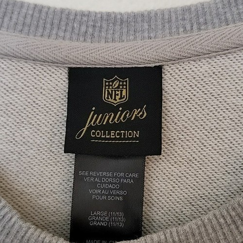 NFL Seahawk Gray Graphic Green Colorblock Long Sleeves Sweatshirt Junior 11/13 - Picture 6 of 15