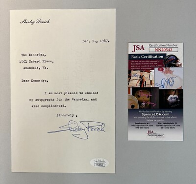 Shirley Povich Signed TLS JSA Certified AUTO Washington Post Reporter (d.1998)!