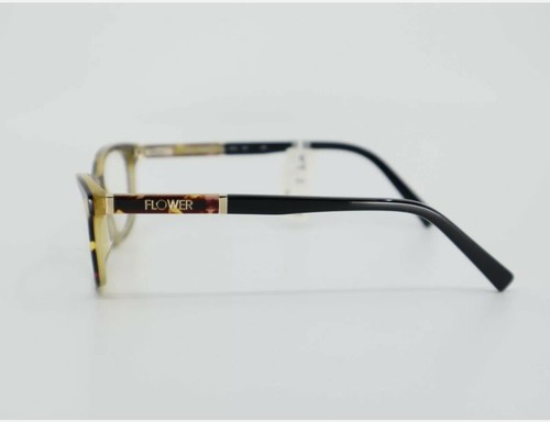 Womens Flower 6003 MAGGIE Tortoise Full Rim Rectangle Eyeglasses 50-19-140 - Picture 6 of 8