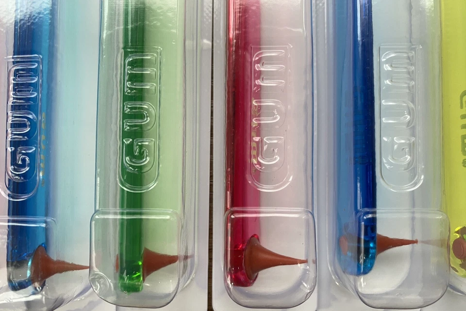 12 Pk GUM 411 Classic Full size (4 rows) brushes Soft Toothbrush With Rubber Tip - Image 2 of 4