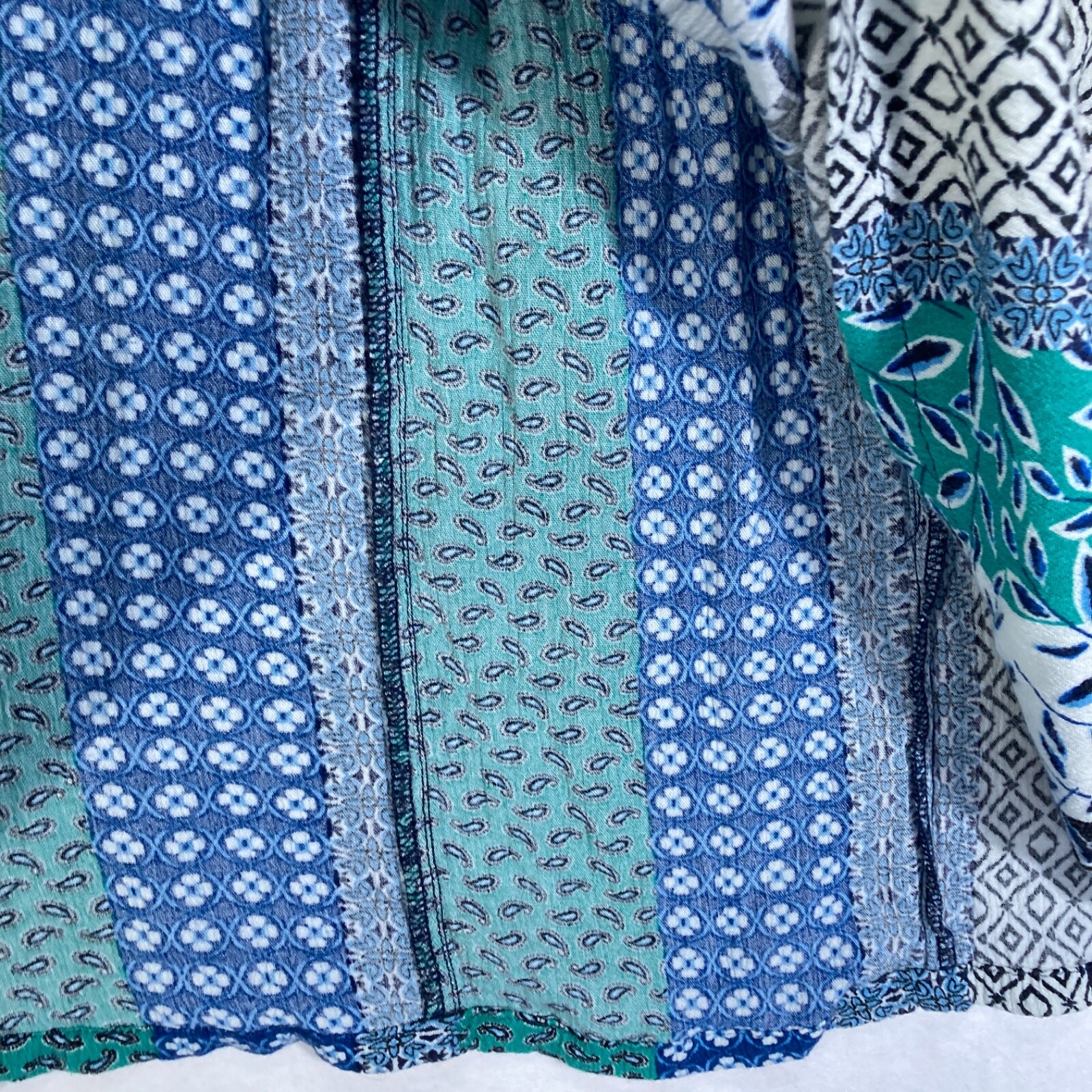 Flared Sleeve Patchwork Crochet Tunic Boho Zac & … - image 12