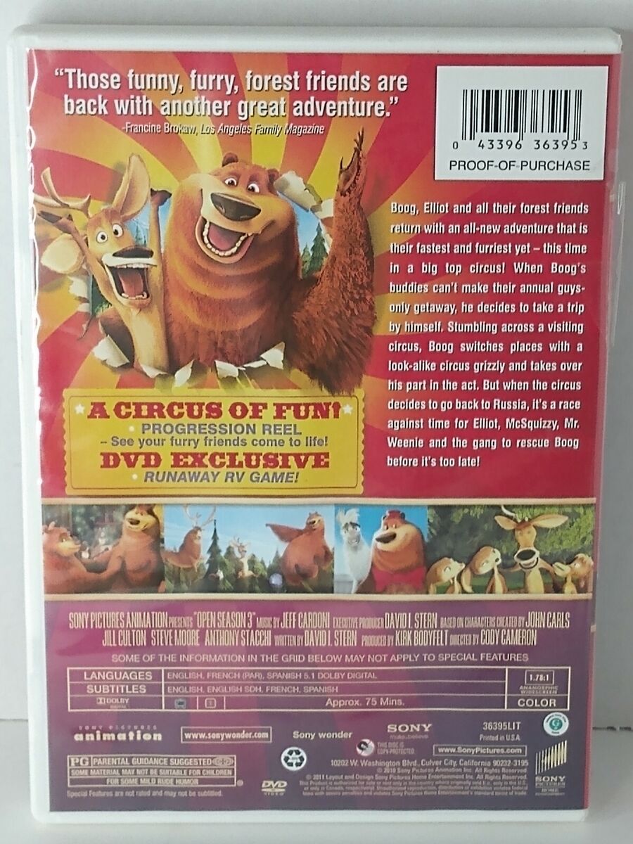 Open Season 3 [DVD 2010) SONY Pictures Animation - Cody Open Season 3 [DVD 2010) SONY Pictures Animation - Cody