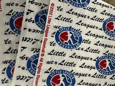 Little League Baseball LOGO Print Cotton Quilt Fabric, 3 1/2 yards