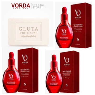 3X VORDA Whitening Lifting Serum Free Soap  Reduce Wrinkles Freckles Brightening