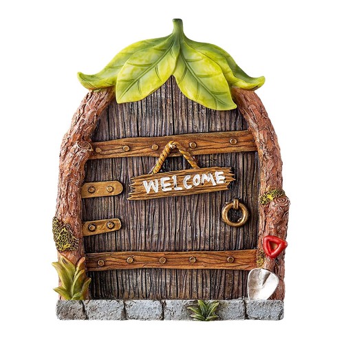 Wooden Fairy Door Decoration Fairytale Ornaments Dwarf Tree Door Decor Party - Picture 32 of 34
