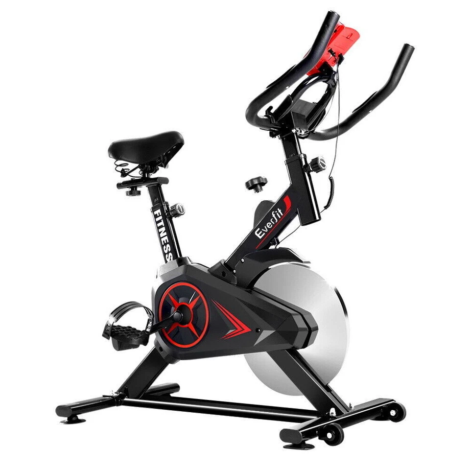 Everfit 10kg Flywheel Exercise Bike - Black (EBBSPIN01BKDDS)