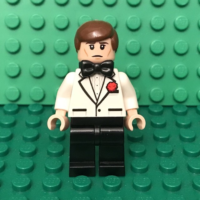 Lego White Tuxedo Suit W/ Red Flower Pattern Mini Figure,Light Flesh Head,Hands | eBay