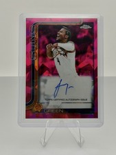 Marketplace image: 2025-26 Topps Chrome Sapphire Jalen Green Padparadscha Auto 1/1 Phoenix Suns