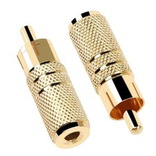 RCA Male to 3.5mm Female adapter Gold