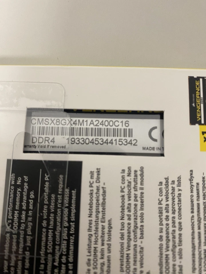 Corsair Vengeance Performance SODIMM CMSX8GX4M1A2400C16 8GB 2400MHz CL16 ddr4 - Image 3 of 4